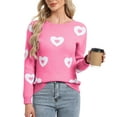 thumbnail image 4 of Yuyuzo Sweaters for Women Valentines Day Crewneck Long Sleeve Shirts Loose Casual Comfy Knit Pullover Tops, 4 of 6