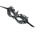 thumbnail image 3 of FELTECHELECTR Antifaz veneciano de encaje sexy para mujer con diamantes para fiesta de disfraces de cosplay (negro), 3 of 6