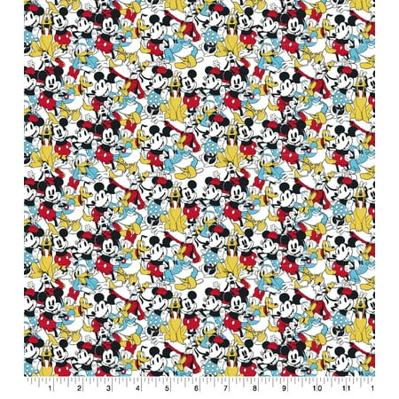 UPC: 0887816367721 | Disney Mickey Sensational Six Vintage Cotton Fabric