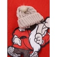 thumbnail image 5 of Qmyliery Women's Christmas Pullover Tops, Long Sleeve Cartoon Fleece Sweatshirt Red and Green, 5 of 9