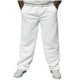 thumbnail image 1 of Ceisia Men Casual Sport Solid Color Pants Elastic Waist Drawstring Pocket Gift Trousers, 1 of 7