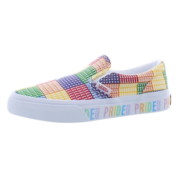 Vans Classic Slip On PS Girls Shoes Size 12, Color: Multicolored/True White