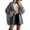 Gray, variant on Women's Lightweight Chiffon Cardigan Sheer Open Front Lantern Sleeve Jackets Loose Solid Color Beach Cover Ups for Women