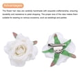 thumbnail image 4 of 6 Pcs Clips para el Cabello con Flores de Rosa de 3 Pulgadas para Mujeres Accesorios para el Cabello Blancos, 4 of 5