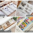 thumbnail image 5 of Uxcell 3 Pcs Divisores de Cajón de Plástico Ajustables Organizadores para Cocina Ropa Dormitorio Baño Almacenamiento, Blanco, 5 of 5