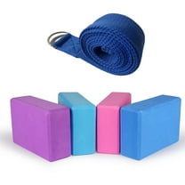 RENACLIPY Lightweight Portable Yoga Blocks and Non Stretch Cotton Strap for Exercises and Yoga Poses