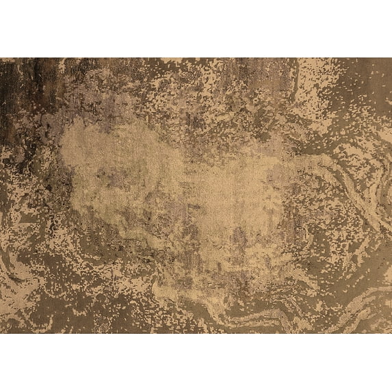 Ahgly Company Indoor Rectangle Oriental Brown Industrial Area Rugs, 5' x 7'