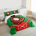 thumbnail image 3 of Homewish Kids Teens Baseball Bedding Comforter Set 2pcs,Sport Gamer Twin Comforter Sets Microfiber,Abstract Geometric Stripes Breathable Bedding Set,Breathable Home Decor,Reversible, 3 of 8