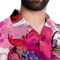 thumbnail image 5 of Pink Monkey Gorilla Men's Spread Collar Poplin Beach Shirts - Casual Printed Button Down Short Sleeve Summer Tops for Unisex, 5 of 6