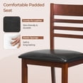 thumbnail image 5 of Gymax 2-PCS Counter Height Bar Chair Set w/ Backrest Padded Seat Rubber Wood Frame, 5 of 8