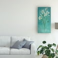 thumbnail image 3 of Trademark Fine Art 'White Flowers Over Blue 2' Canvas Art by Pablo Esteban, 3 of 3