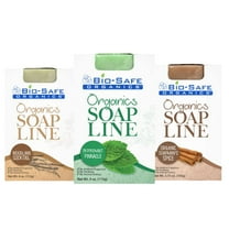 Bio-Safe Organics Organics Soap Line, All-Natural Handmade Bath Soap Bar, Mens' Assortment, 4 oz, 3 Pack