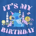 thumbnail image 2 of Boy's Lilo & Stitch It's My Birthday Distressed  Graphic Tee Royal Blue Large, 2 of 5