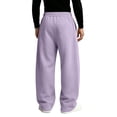 thumbnail image 6 of Hearthz Baggy Mens Sweatpants Wide Leg Lounge Cotton Jogging Pants Open Bottom Cotton Sweatpants for Men with Pockets Light Purple XXL, 6 of 8