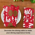 thumbnail image 6 of GZHJMY Christmas Hohoho Snowflake Cloth Napkins Washable Reusable Polyester Dinner Napkins 20 x 20 Inch for Home Weddings Parties Holiday Table Napkins Set of 1, 6 of 7