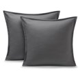 thumbnail image 1 of Bare Home Pillow Sham Set - Premium 1800 Collection - Double Brushed - Euro, Gray, 1 of 7
