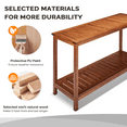 thumbnail image 2 of Ktaxon 4' Outdoor Wooden Console Table, 2-Shelf Multifunctional Buffet Bar, Patio Storage Organizer for Indoor Outdoor Balcony Porch, Natural, 2 of 8