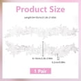 thumbnail image 2 of White Lace Fingerless Gloves Flower Pattern Polyester Elbow Length Wedding Gloves for Women, 2 of 7