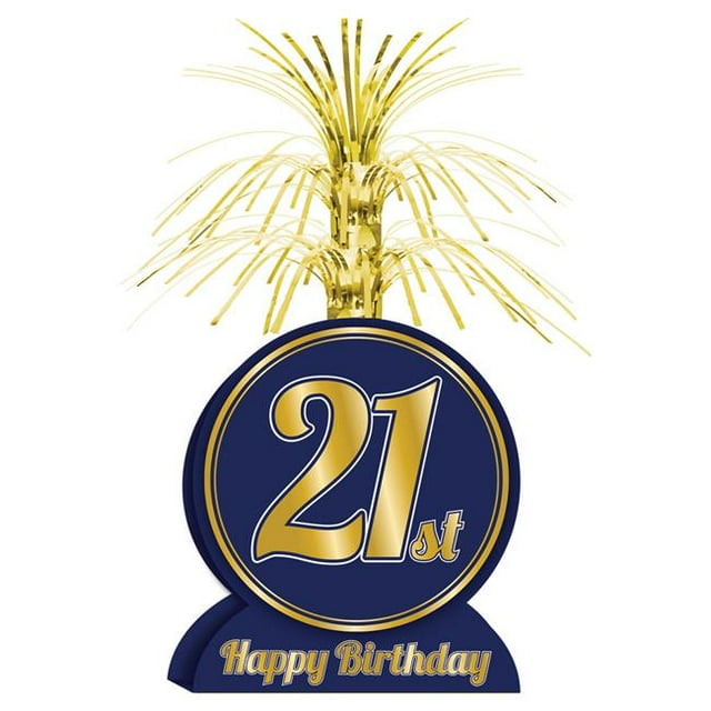 Beistle 53366 Centre de Table 13 Po. 21e Anniversaire - Lot de 12