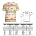 thumbnail image 2 of Flamingo Pattern Women's T-Shirt Short Sleeve T Shirts Tops Tee Ladies Loose T, 2 of 6