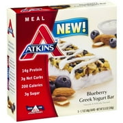 Atkins Blueberry Greek Yogurt Bar, 8.5 OZ (Pack of 6)