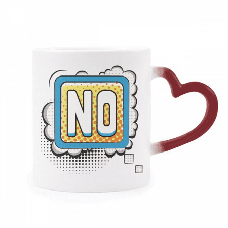 

Dialog Bubble No Word Heat Sensitive Mug Red Color Changing Stoneware Cup