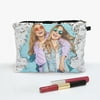 Personalize our Sequin Photo Zippered Makeup Pouch Bag with your photo of choice. Makes a great gift, too.