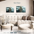 thumbnail image 4 of Elephant Stock American Football Player Wall Art - Horizontal Canvas Wall Art - Mancave Wall Decor - Sports Canvas - Blue And Orange Decor - 36" x 24", 4 of 8