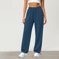 thumbnail image 6 of Viluyesy Women's Joggers Loose Fit High Waisted Drawstring Pockets Cinched Ankle Casual Lounge Athletic Workout Pants Navy Size S, 6 of 6
