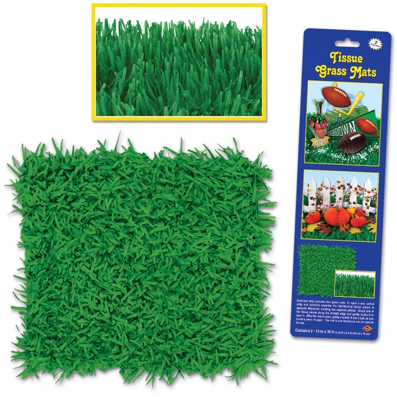 Green Tissue Grass Mats Pack of 2