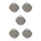 thumbnail image 3 of Toystoory Cepillo de limpieza Pan Palm Tile Glass Scrubber Hogar Baño Anti-scratch Scrub Manual Hanging Pad Grey Type2 NO2, 3 of 6