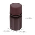 thumbnail image 2 of Mobestech 12Pcs Wide Mouth Brown Plastic Laboratory Bottles for Chemical Storage Use, 2 of 6