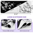 thumbnail image 2 of Mouse Pad Gaming Keyboard Pad 31.5 x 11.8in Black White Cherry Blossom Anime Gaming Mouse Pad for Desk with Anti-Slip Rubber Base and Stitched Edges, Japanese Life Death Keyboard Mat, 2 of 7
