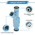 thumbnail image 3 of Fuel Injector No.XF1E-9F593-A5A Fuel Injection Nozzle for Dodge for Ram 1500 02-07 4.7L Blue, 3 of 7