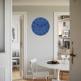 thumbnail image 4 of Wall Clock Navy Blue Linen Texture Clocks PVC Silent Non-Ticking Battery Operated Decorative Farmhouse Solid Color Round Clock for Home Living Room Kitchen Bedroom Office School Wall Decor 14 Inch, 4 of 9