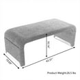 thumbnail image 7 of 43.3" Foot of Bed Benches, Bedside Bench for Bedroom, Tufted Bench Ottoman Footstool Bedroom Bench Shoe Bench With Gold Metal Legs, Ivory, 7 of 7