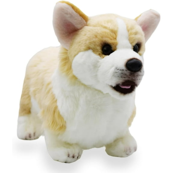 Realistic Corgi Dog Stuffed Animal Plush Toy, Lifelike Animal Plushies, Simulation Dog Doll