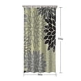 thumbnail image 5 of Gray Floral and Petal Pattern Shower Curtain 36"x72" ,Bathroom Decorative Shower Curtains Set with 12 Hooks,Modern Waterproof Washable Shower Curtain, 5 of 6