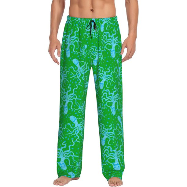 Balery Octopus1 Pantalones de pijama para hombre, pijama ultraligero, pantalón de descanso-Small