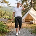 thumbnail image 6 of Mens Cargo Shorts Tactical Summer Relaxed Fit Bermuda Shorts Below the Knee Casual Travel Hiking Shorts, XL, 6 of 9