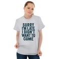 thumbnail image 4 of I Didn't Want to Come Introvert Funny Plus Size Crewneck Graphic Tee Shirt Brisco Brands 2X, 4 of 4