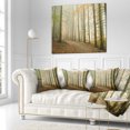 thumbnail image 3 of Designart Path in Misty Autumn Forest - Landscape Photography Throw Pillow - 18x18, 3 of 5