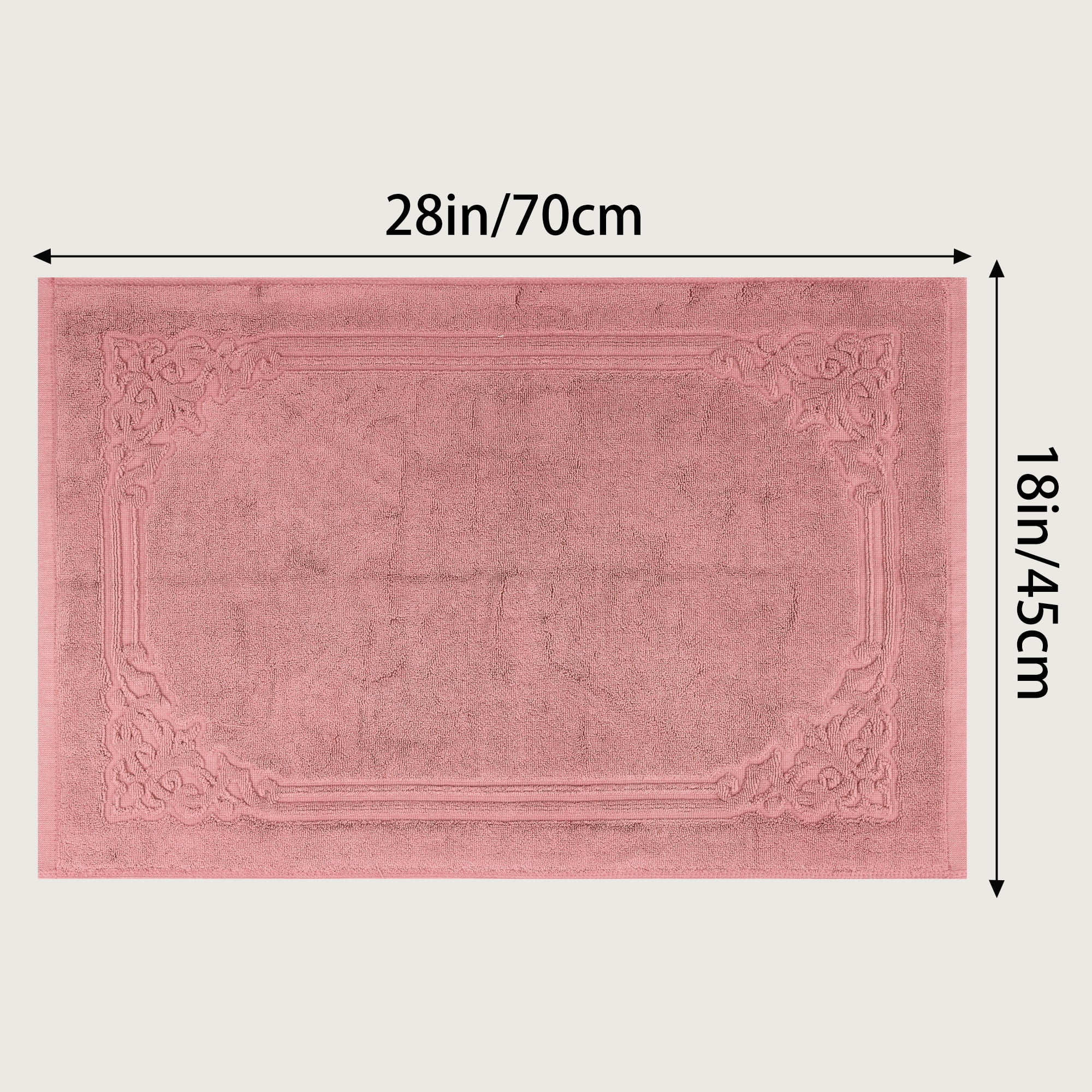 Unique Bargains Cotton Absorbent Floor Mats Quick Dry Towel Pink