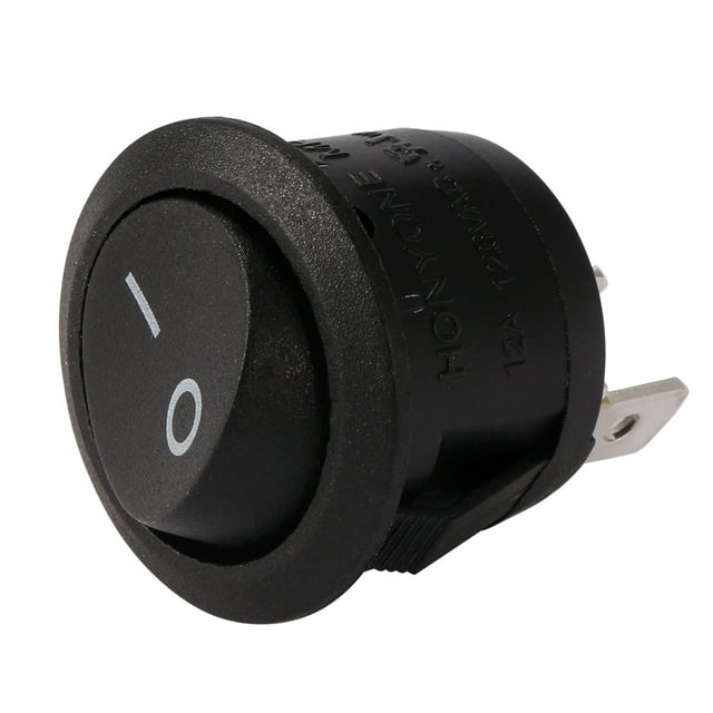 Unique Bargains AC250V/10A 125V/12A 3P SPDT Interrupteur à Bascule 2 Positions I/O Bouton Rond