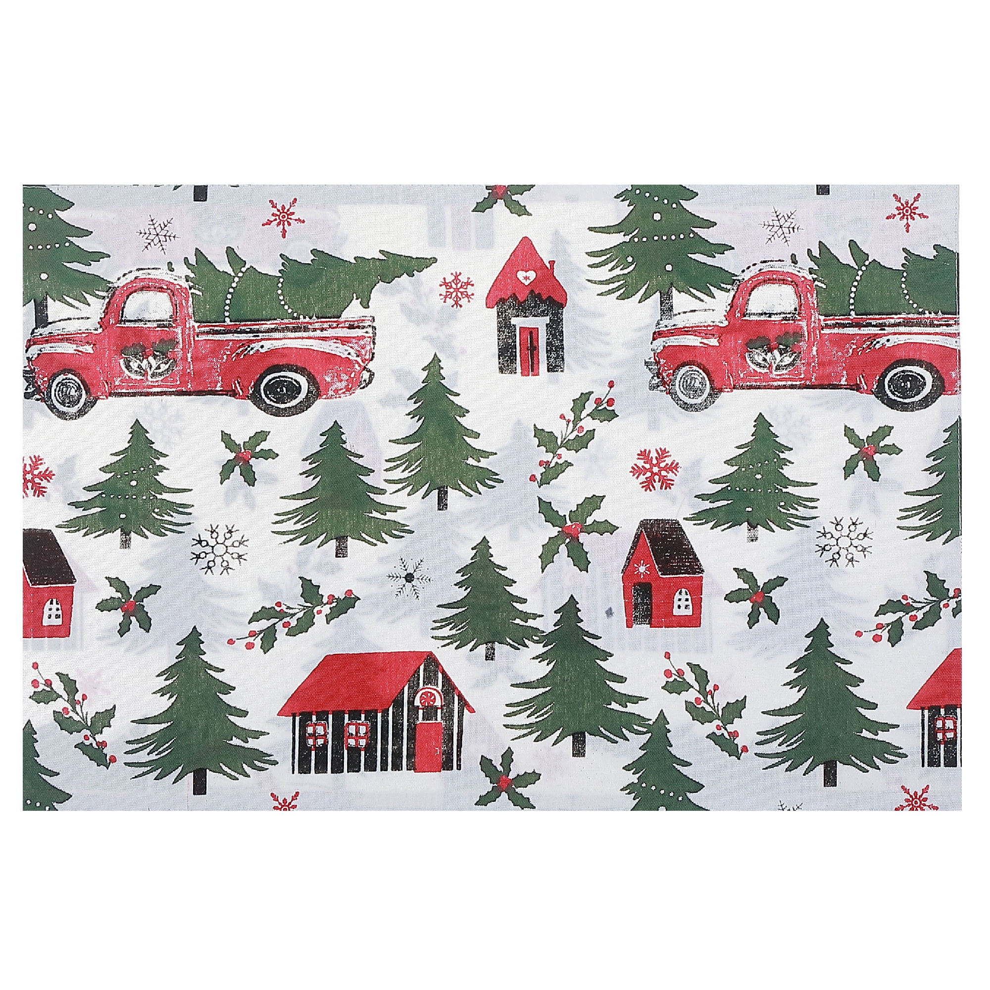 Cotton Fused Placemat (Country Truck) - Set of 12