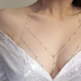 thumbnail image 2 of Body Chains for Women Waist Chain Leg Chain Sexy Body Chain Crossover Thin Bra Bikini Waist Belly Chain Beach Body Necklace Jewelry for Women, 2 of 8