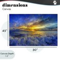 thumbnail image 4 of Stupell Industries Tropical Golden Blue Sunset over Waves Canvas Art, 45 x 30, by Eszra Tanner, 4 of 8