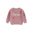thumbnail image 2 of Musuos Infant Baby Valentine´s Day Sweater, 3 6 9 12 18M Letter Heart Pattern Long Sleeve Round Neck Knitwear, 2 of 10