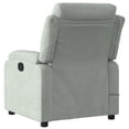 thumbnail image 3 of vidaXL Massage Recliner Chair Light Grey Velvet, Foam, Metal, Plywood, 3 of 5