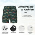 thumbnail image 3 of Balery River Freshwater Fish Bañador para hombre, shorts de playa de secado rápido con entrepierna y forro de compresión-Large, 3 of 6